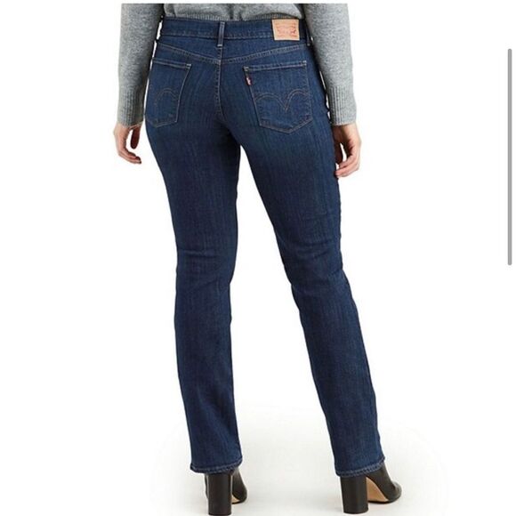 Levi’s- NWT 505 Straight Mid-Ride Dark Wash Minimalist Jeans- Size 8- W29 L32 - Picture 2 of 11